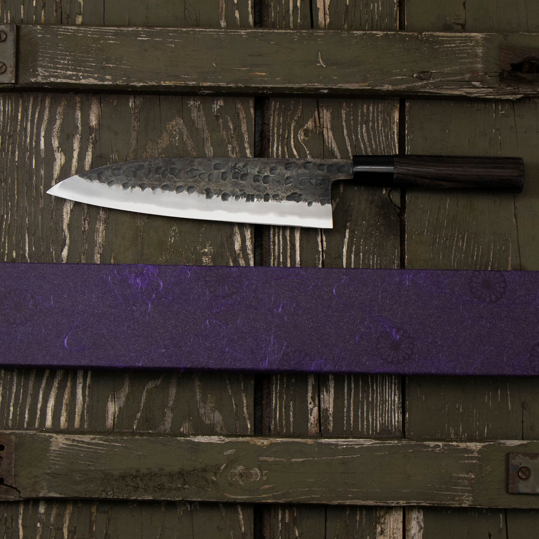 Gyuto 21 cm Motokyuuichi Hamono Shirogami#2 Hammered