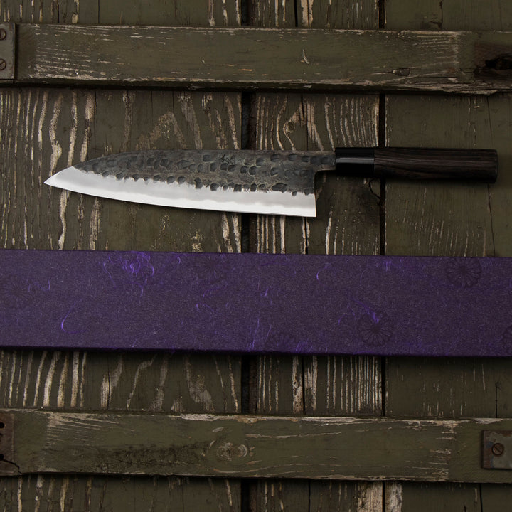 Gyuto 21 cm Motokyuuichi Hamono Shirogami#2 Hammered