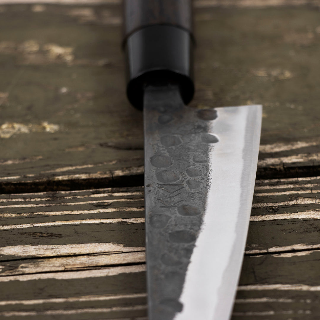 Honesuki 15 cm Motokyuuichi Hamono Shirogami#2 Hammered