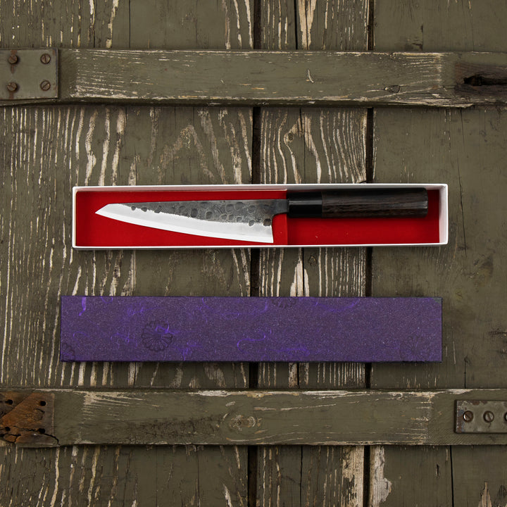 Honesuki 15 cm Motokyuuichi Hamono Shirogami#2 Hammered