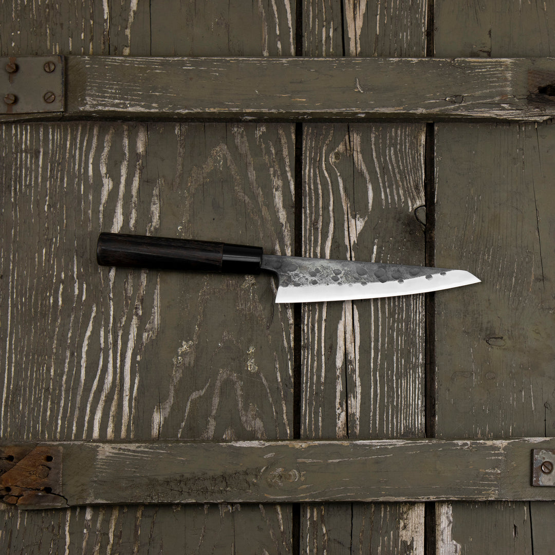 Honesuki 15 cm Motokyuuichi Hamono Shirogami#2 Hammered