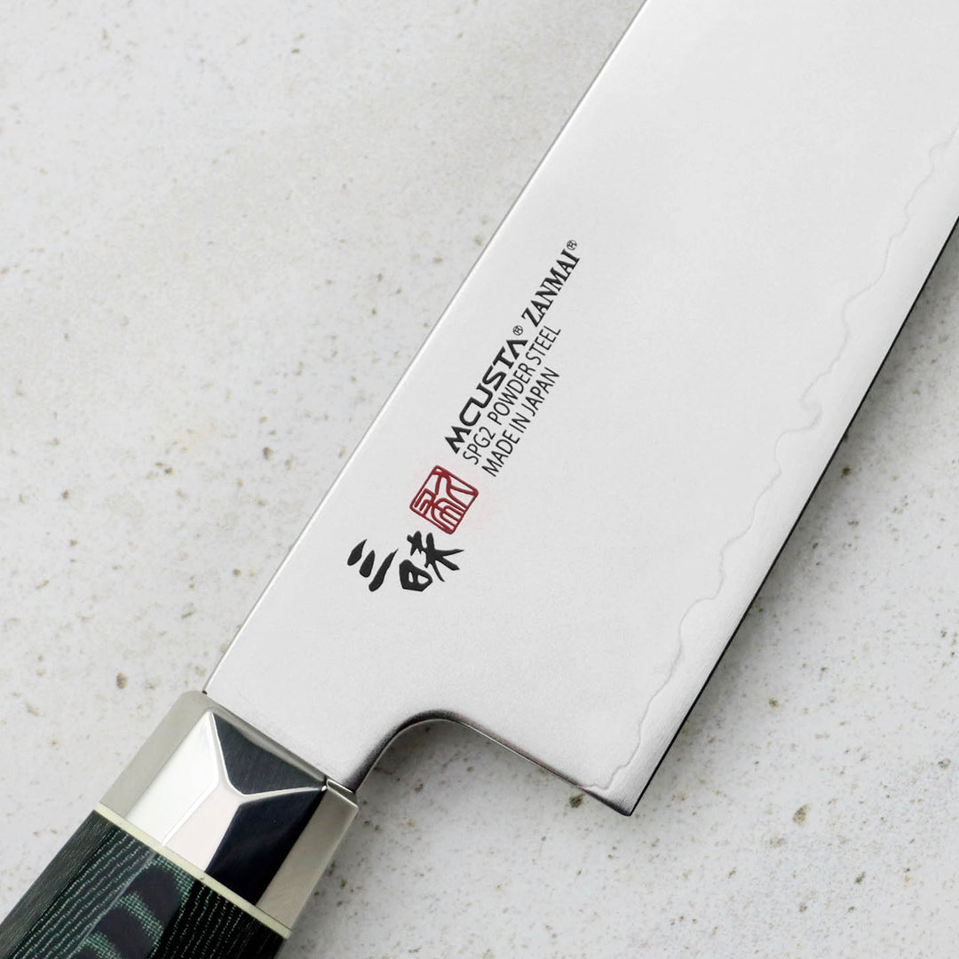 Santoku 15 cm Mcusta Zanmai Green Revolution SG2