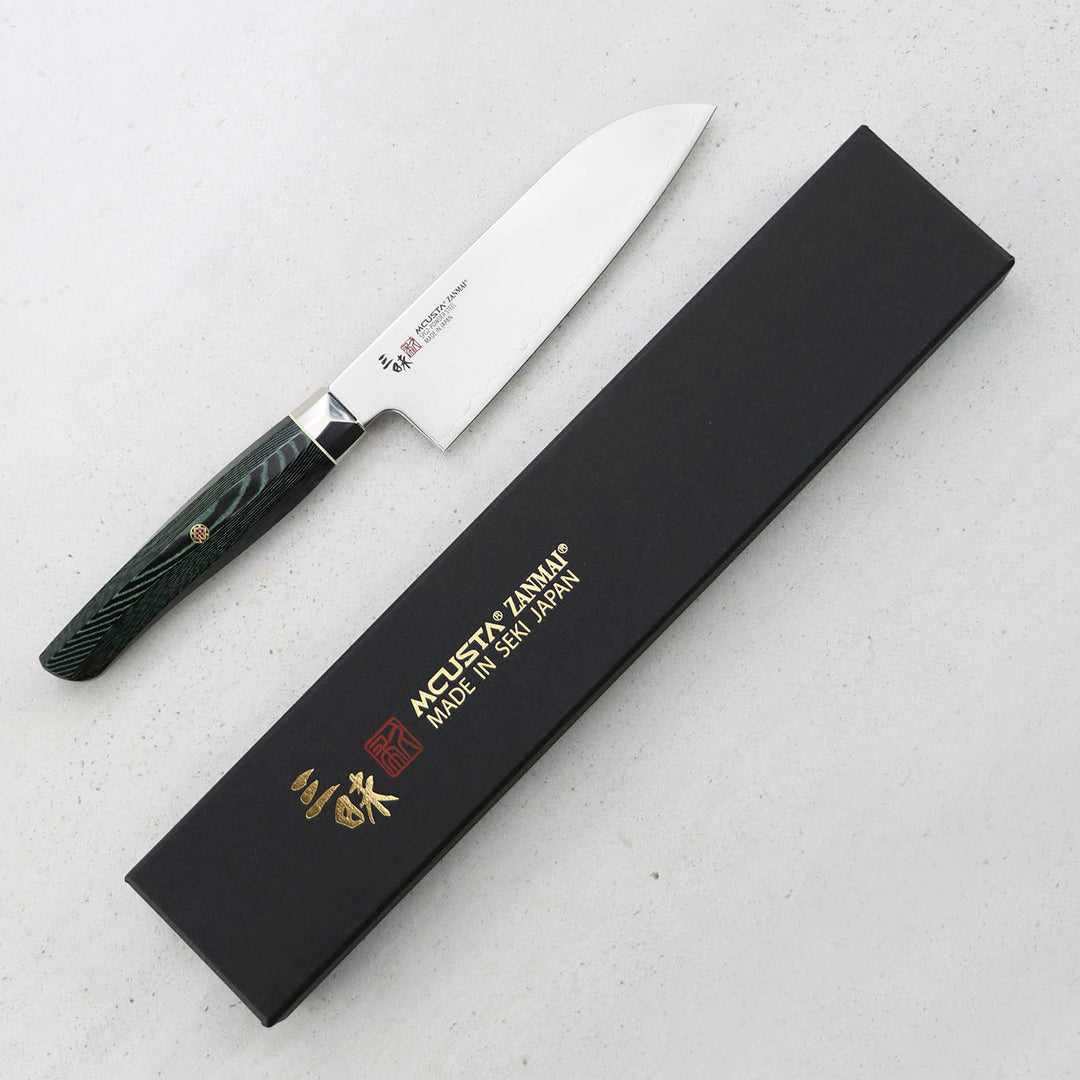 Santoku 15 cm Mcusta Zanmai Green Revolution SG2