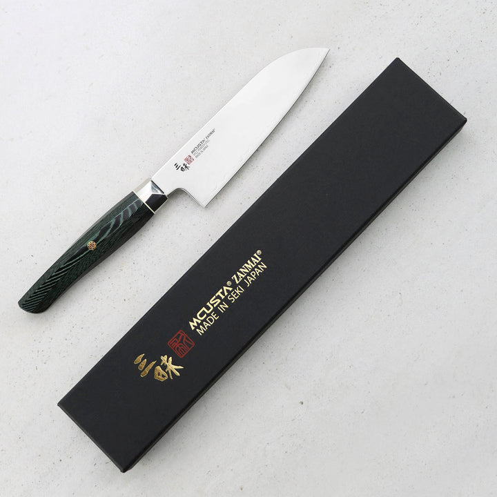 Santoku 15 cm Mcusta Zanmai Green Revolution SG2