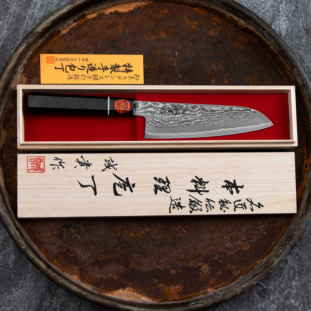 Santoku 16,5 cm Shigeki Tanaka SG2 Damscus