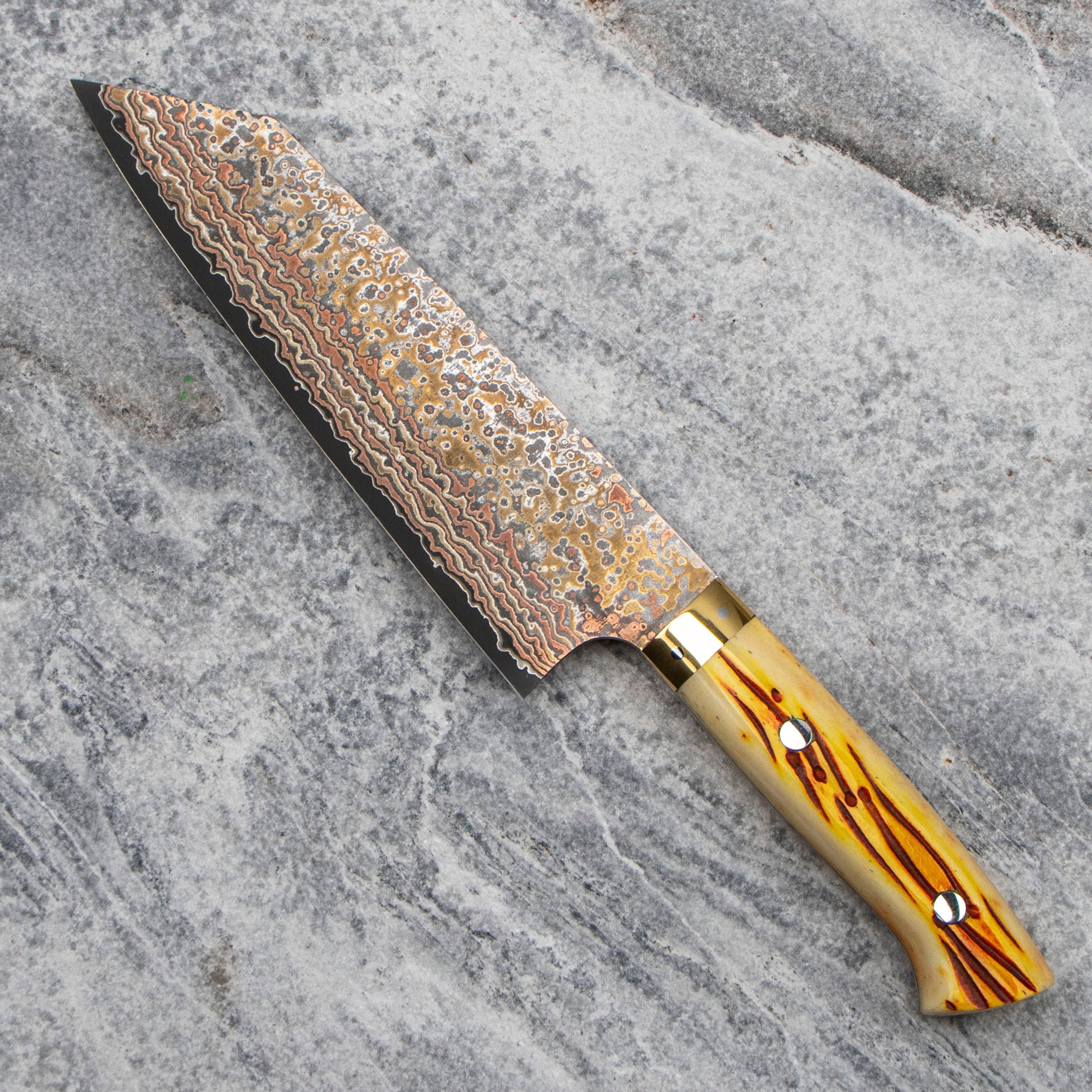 Bunka 17 cm Takeshi Saji Colored Damascus VG-10 Nashiji – Japan