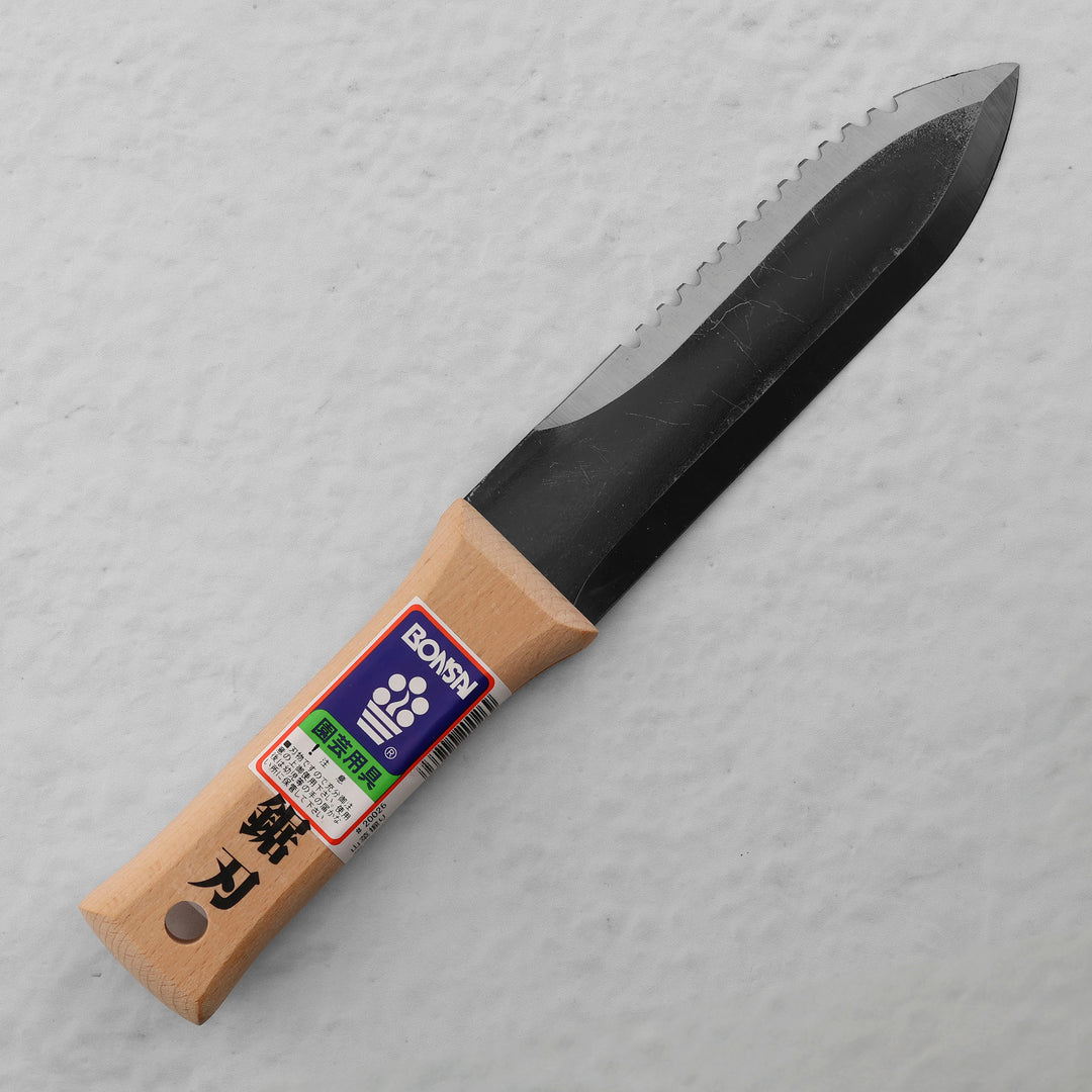 Gardening Serrated Knife 17 cm Hori Hori Carbon Steel