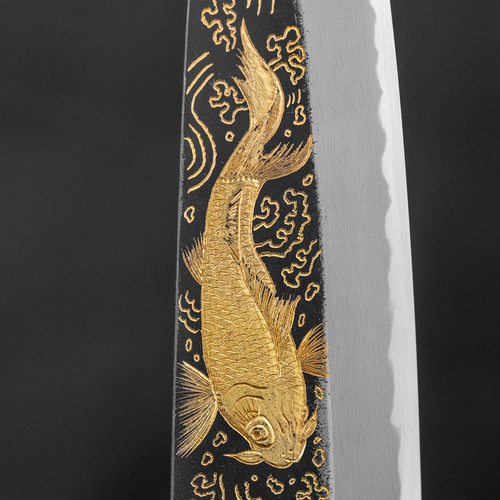 Gyuto 20 cm Sakai Takayuki Gold Carp Shirogami#2/Iron