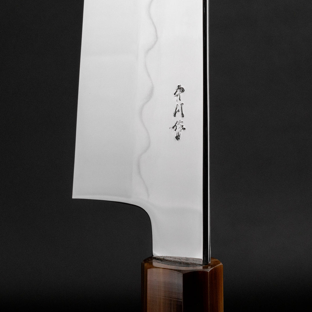 Gyuto 20 cm Satoshi Nakagawa Shirogami#3 Honyaki Super Mirror