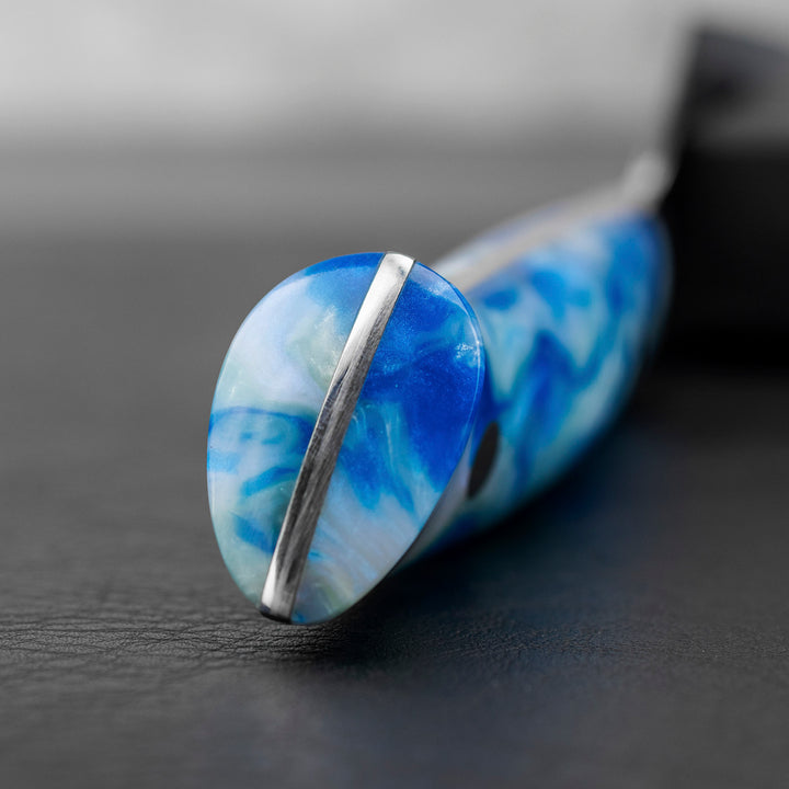 Gyuto 21 cm Takeshi Saji Blue Acrylic STRIX