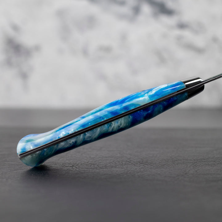 Gyuto 21 cm Takeshi Saji Blue Acrylic STRIX