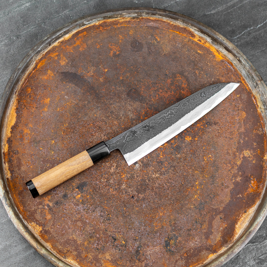 Gyuto 21 cm Tsukasa Hinoura Kitaeji Black Shirogami#2/Iron