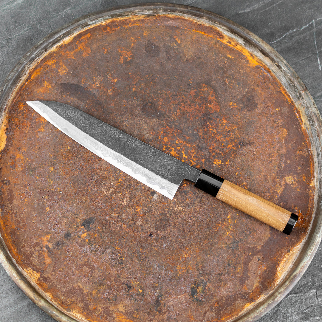 Gyuto 21 cm Tsukasa Hinoura Kitaeji Black Shirogami#2/Iron
