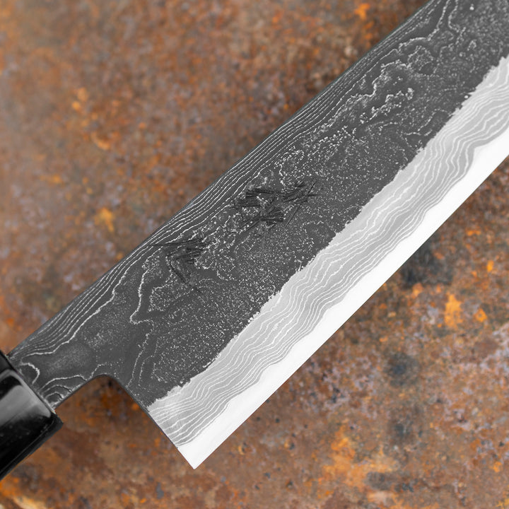 Gyuto 21 cm Tsukasa Hinoura Kitaeji Black Shirogami#2/Iron
