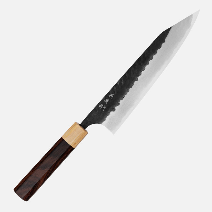Gyuto 21 cm Yoshimi Kato Aogami Kurouchi V-Tsuchime Super/SS