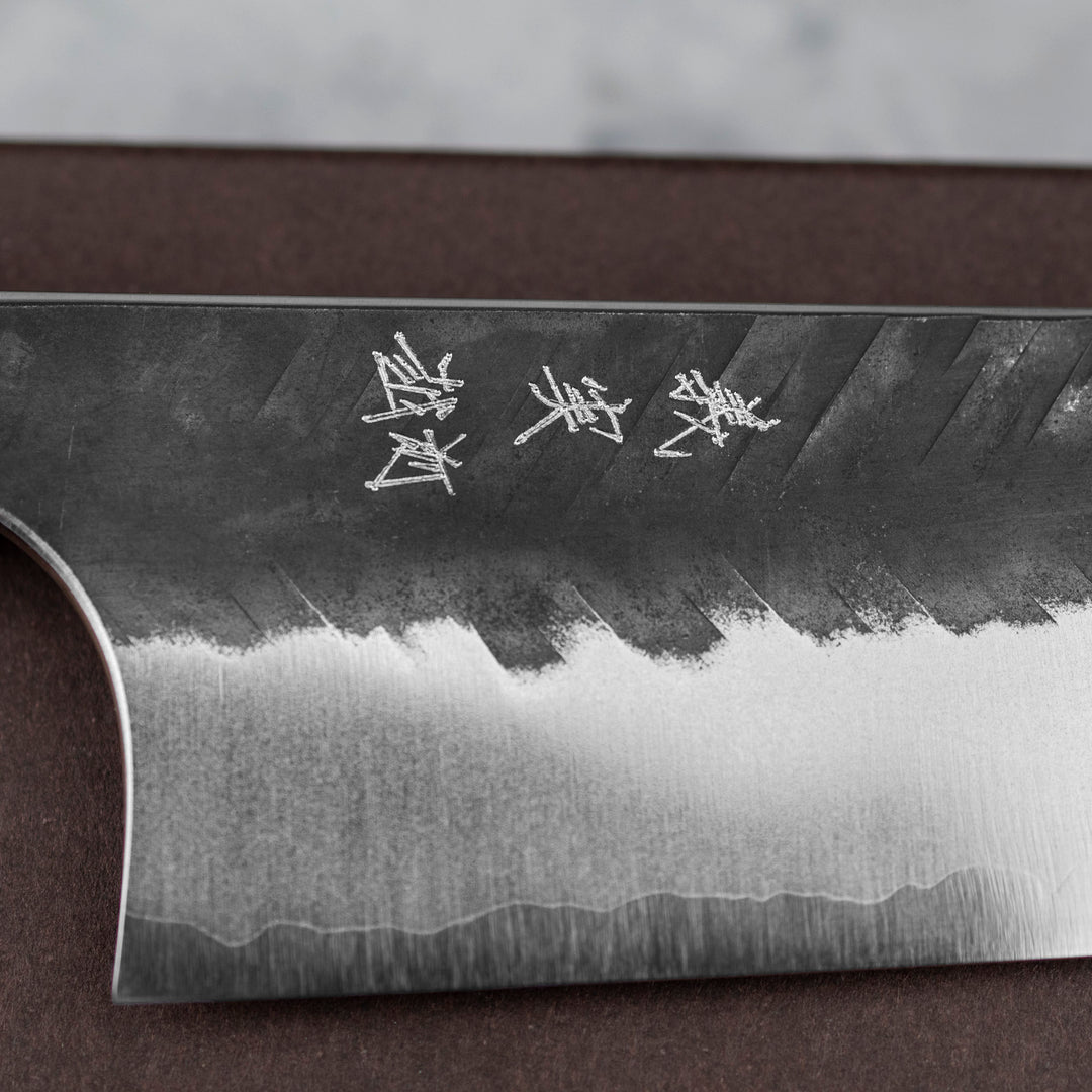 Gyuto 21 cm Yoshimi Kato Aogami Kurouchi V-Tsuchime Super/SS