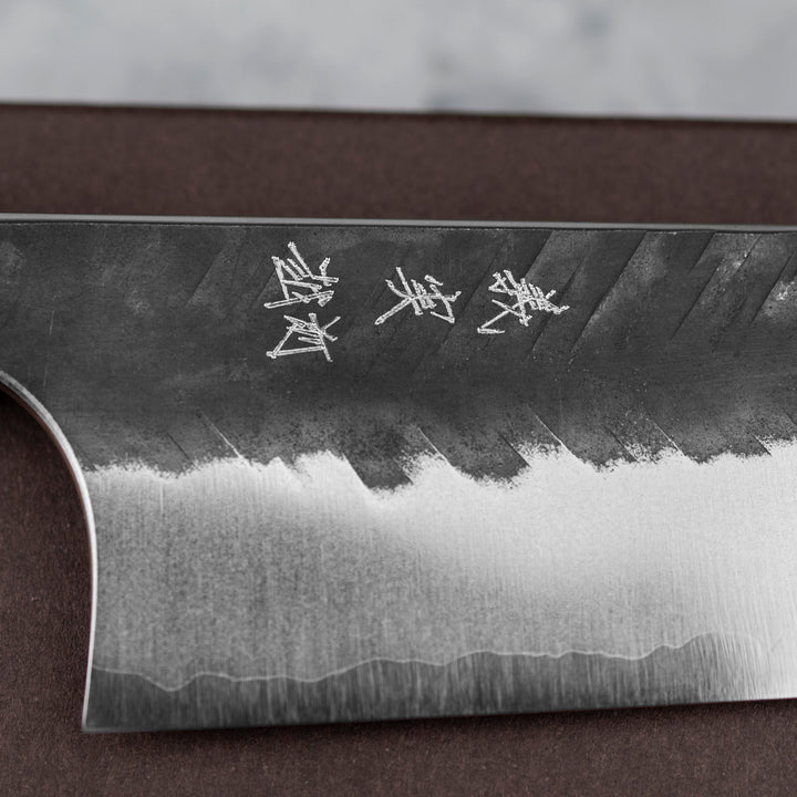 Gyuto 21 cm Yoshimi Kato Aogami Kurouchi V-Tsuchime Super/SS
