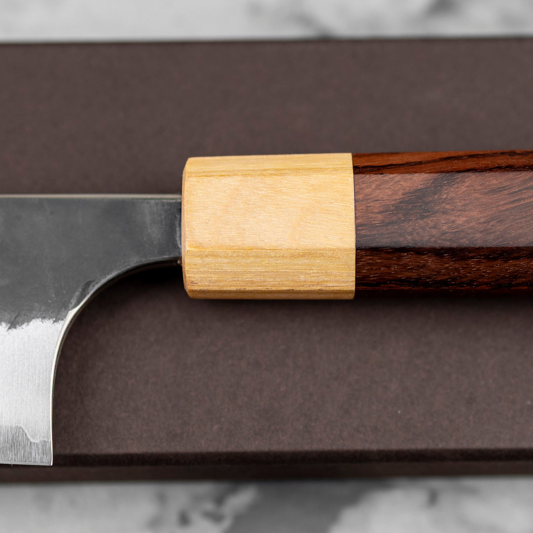 Gyuto 21 cm Yoshimi Kato Aogami Kurouchi V-Tsuchime Super/SS