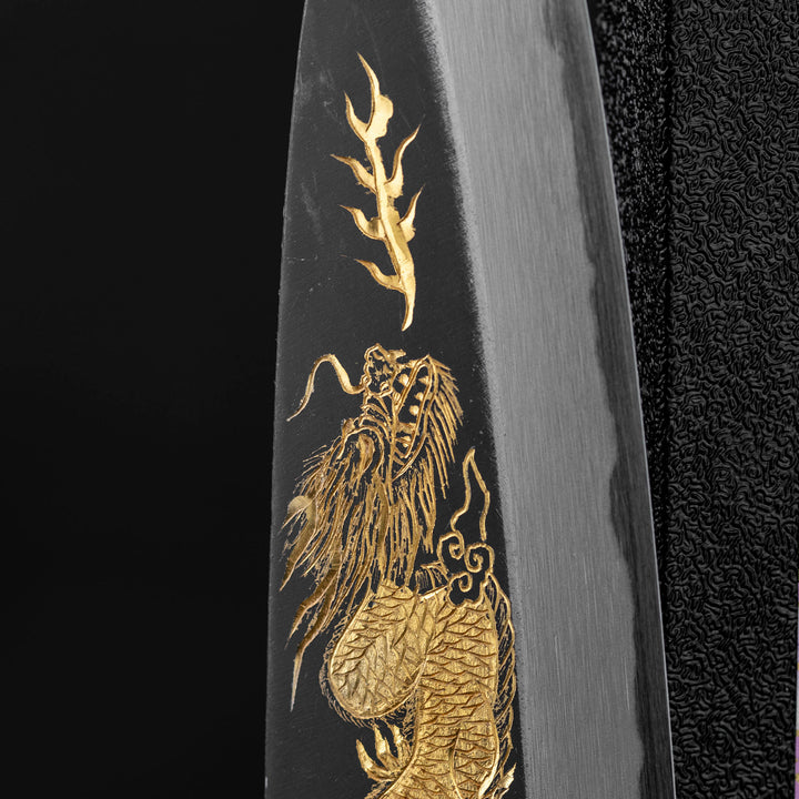 Gyuto 23 cm Sakai Takayuki Gold Dragon Shirogami#2/Iron