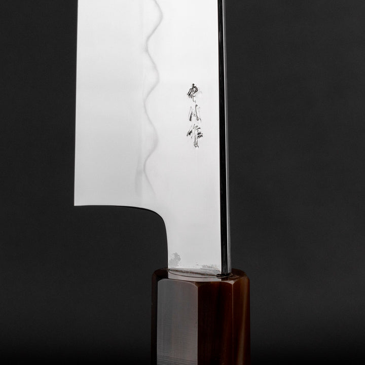 Gyuto 23 cm Satoshi Nakagawa Shirogami#3 Honyaki Super Mirror