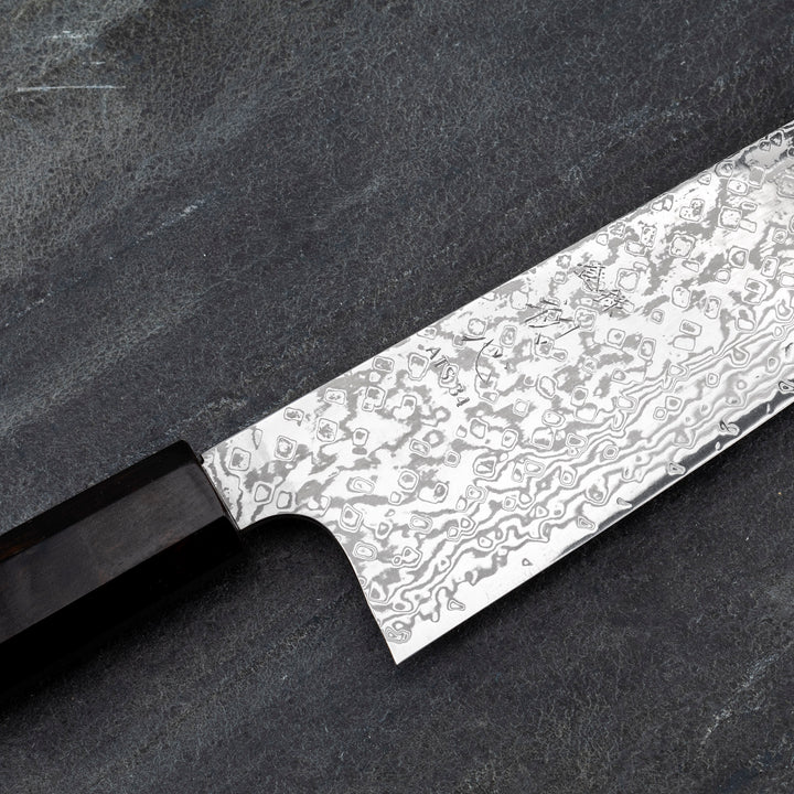 Gyuto 24 cm Hatsukokoro Hayabusa Ginga ATS-34 Damascus