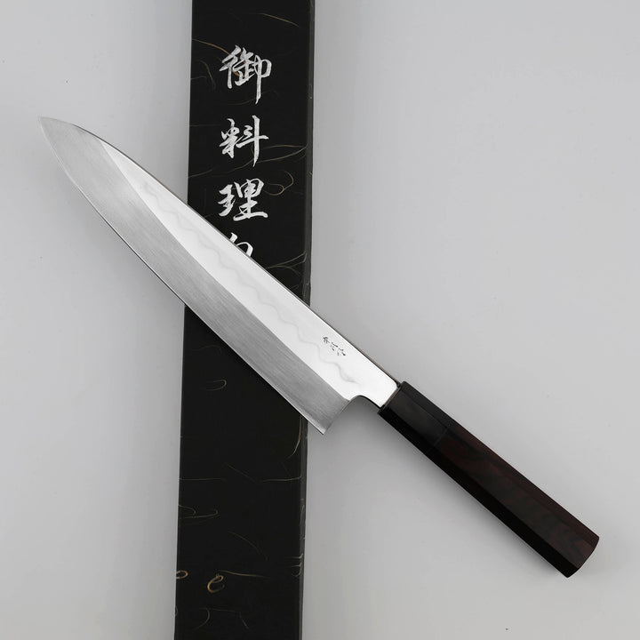 Gyuto 24 cm Satoshi Nakagawa Shirogami#3 Honyaki Mirror