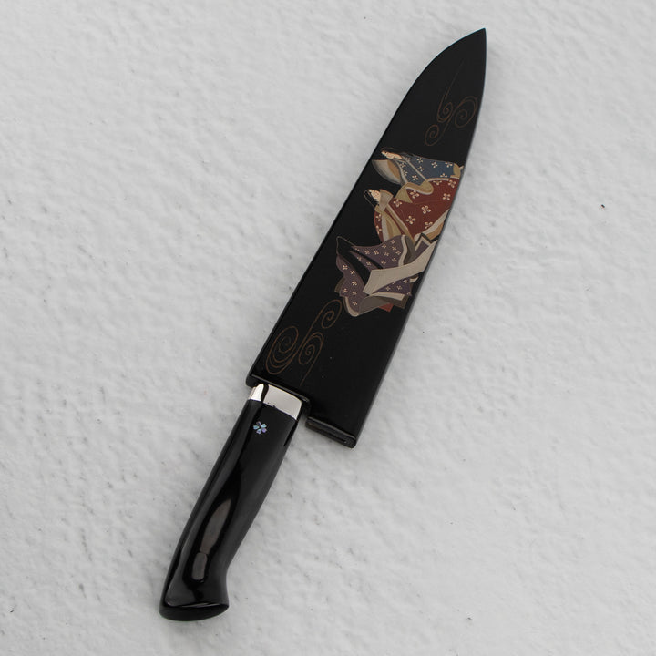 Gyuto 24 cm Takeshi Saji Art Black Color VG-10