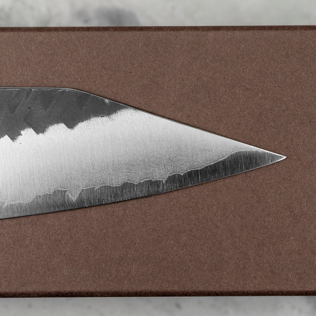 Gyuto 24 cm Yoshimi Kato Aogami Kurouchi V-Tsuchime Super/SS