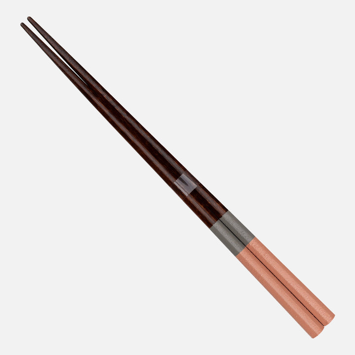 Kawai Japanese Sushi Chopsticks - Hachikaku Nuriwake Bicolor Pink