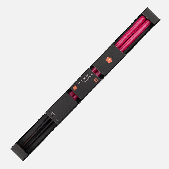 Kawai Japanese Sushi Chopsticks - Isosukashi Botaniro Hot Pink