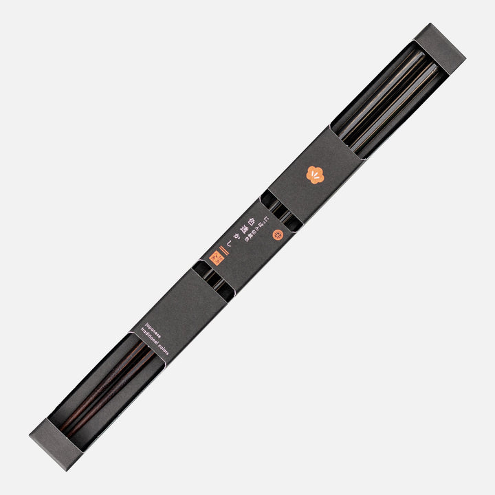 Kawai Japanese Sushi Chopsticks - Isosukashi Kurotsurubami Black