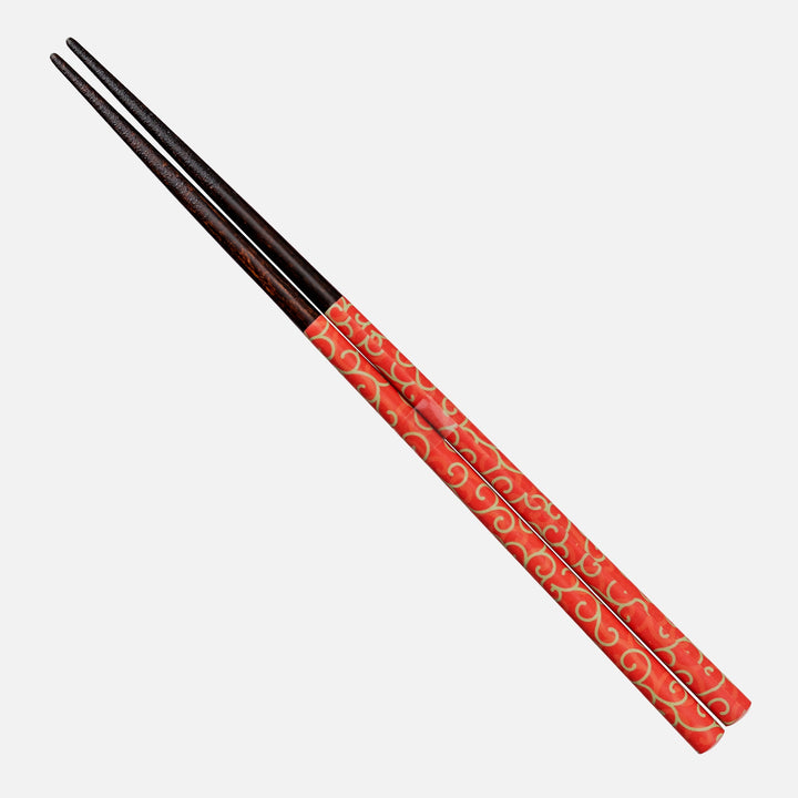 Kawai Japanese Sushi Chopsticks - Karakusa Red