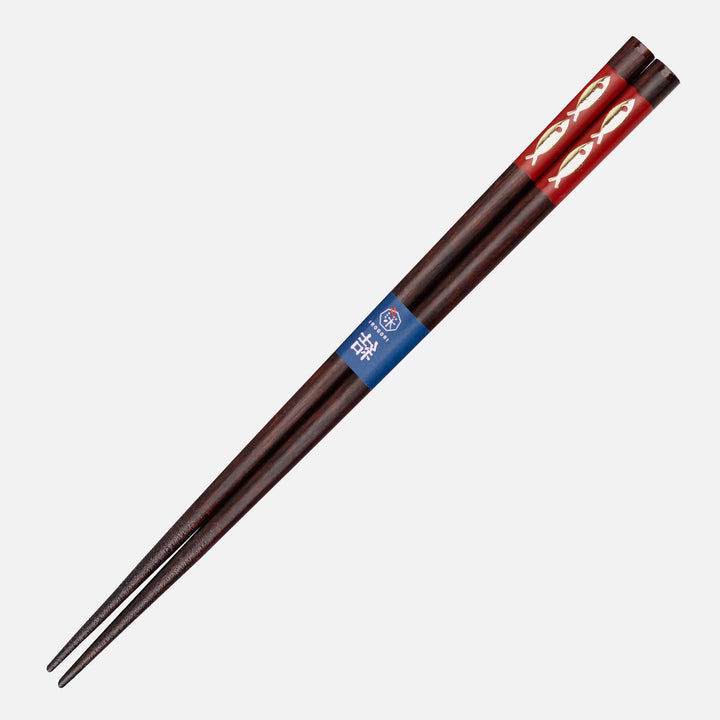 Kawai Japanese Sushi Chopsticks - Sakana Asobi Red