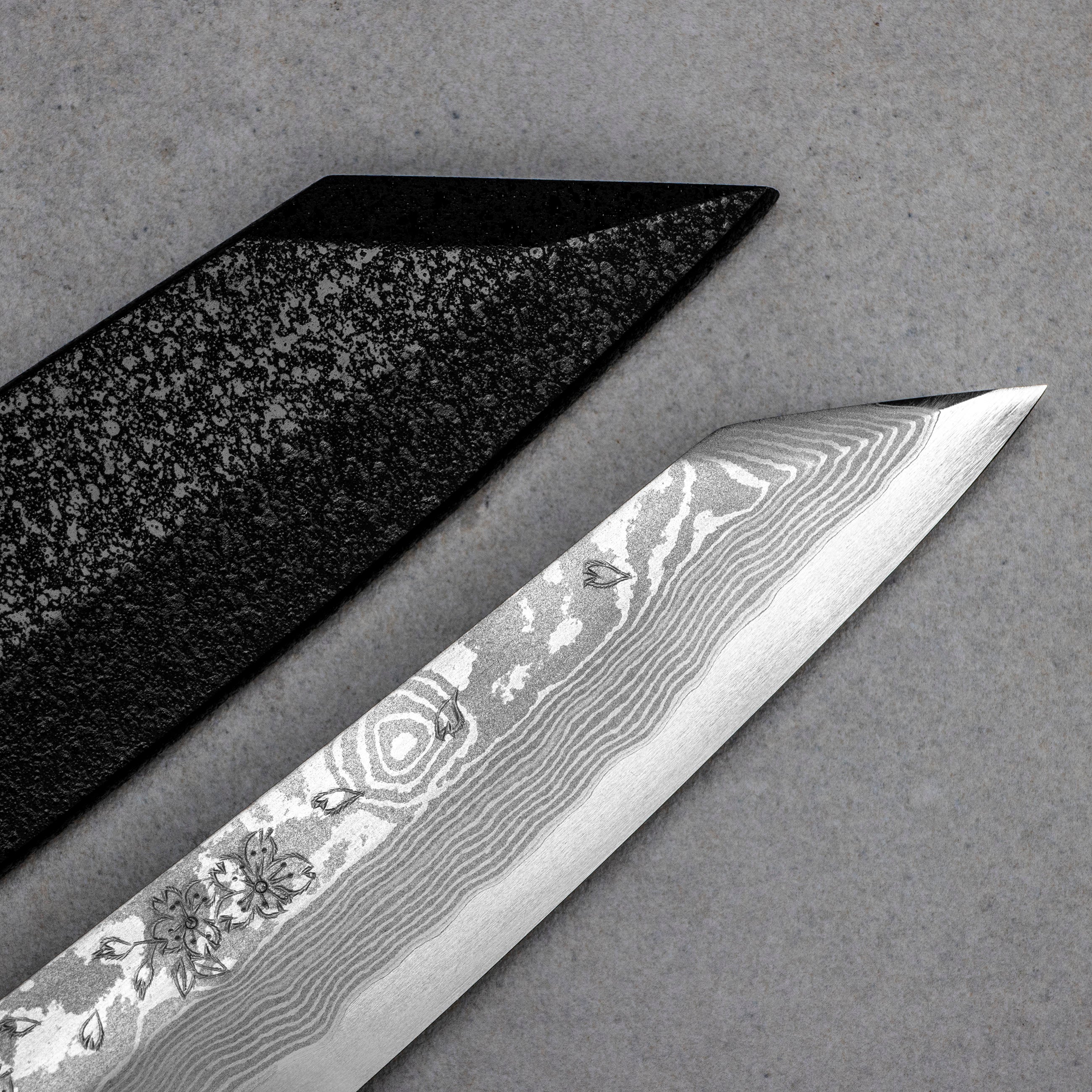 工芸品 kanayama Kengata Yanagiba 27 cm Sakai Takayuki Hanafubuki Silver#3 Damascus