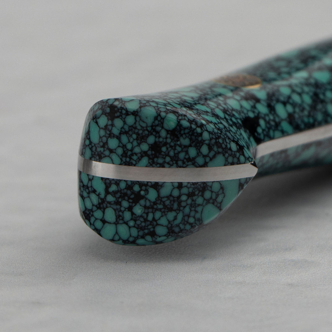 Kiritsuke Petty 15 cm Nigara Hamono SG2 Green Turquoise Limited