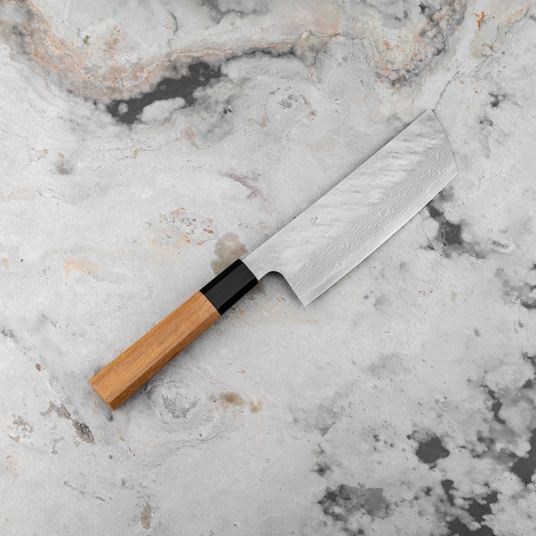 Nakiri 14,5 cm Nigara Hamono VG-10 Damascus