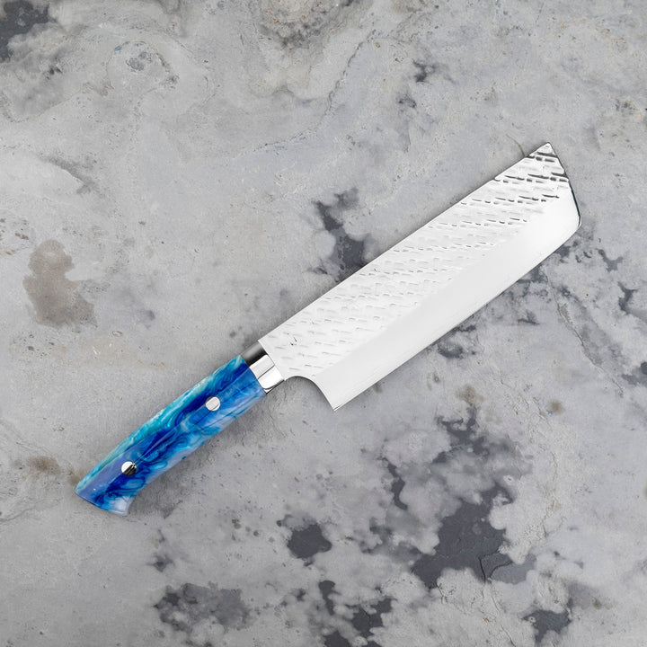 Nakiri 16 cm Takeshi Saji Blue Acrylic STRIX