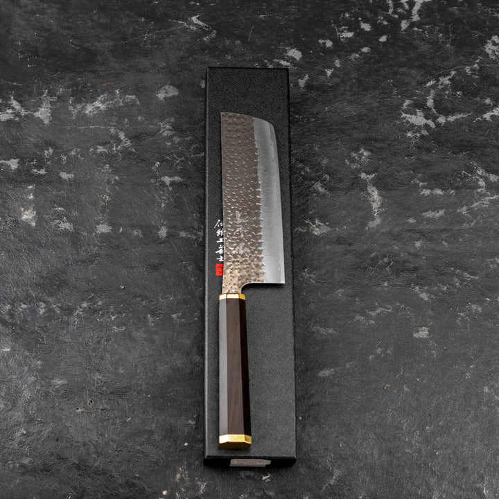 Nakiri 16 cm Yu Kurosaki Kokusen Brass Aogami Super/SS