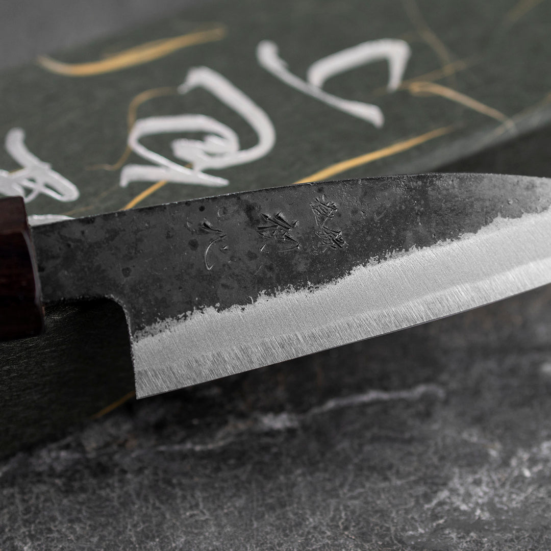 Paring 8 cm Hatsukokoro Sumi Kurouchi Aogami#2/Iron