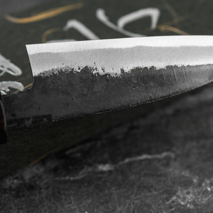 Paring 8 cm Hatsukokoro Sumi Kurouchi Aogami#2/Iron