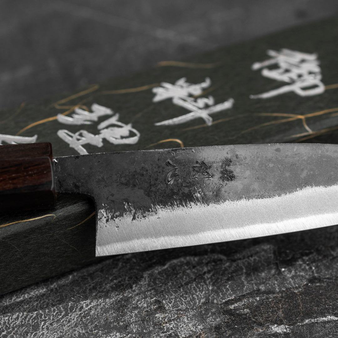 Petty 12 cm Hatsukokoro Sumi Kurouchi Aogami#2/Iron