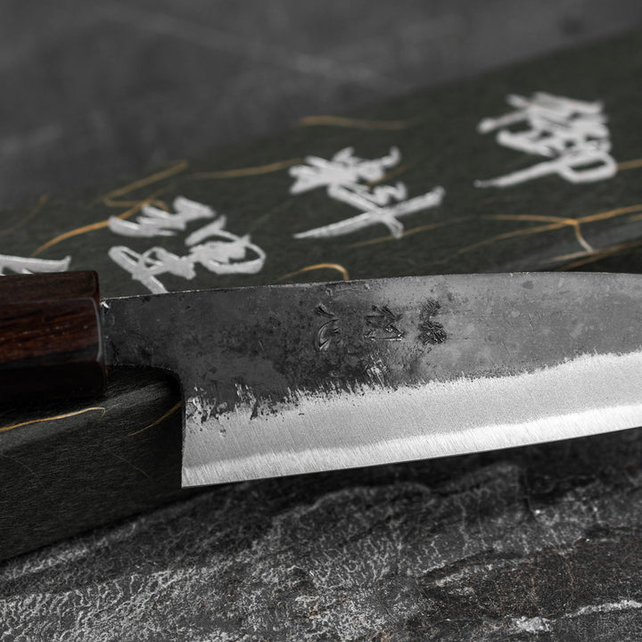 Petty 12 cm Hatsukokoro Sumi Kurouchi Aogami#2/Iron
