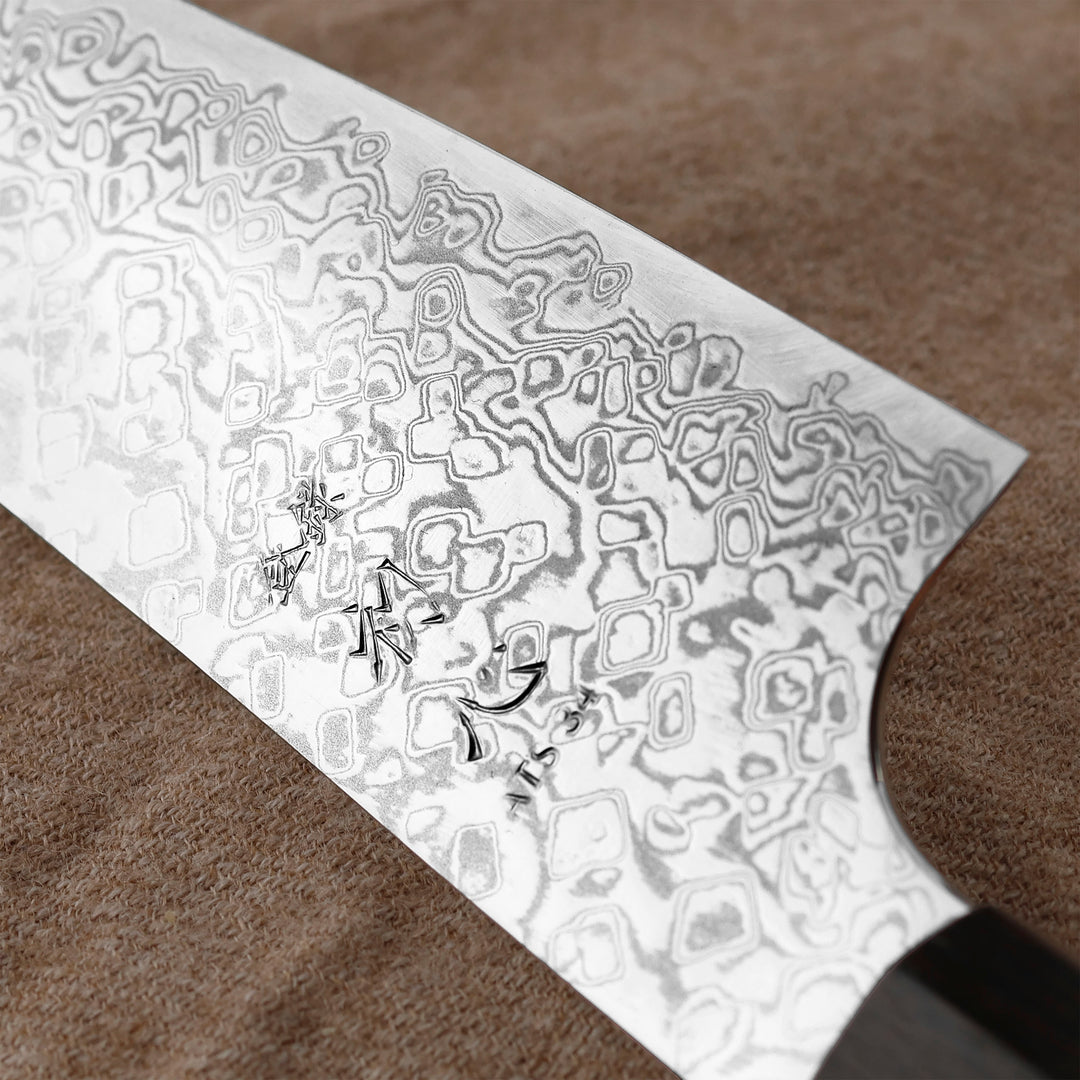 Petty 15 cm Hatsukokoro Ginga ATS-34 Nickle Damascus