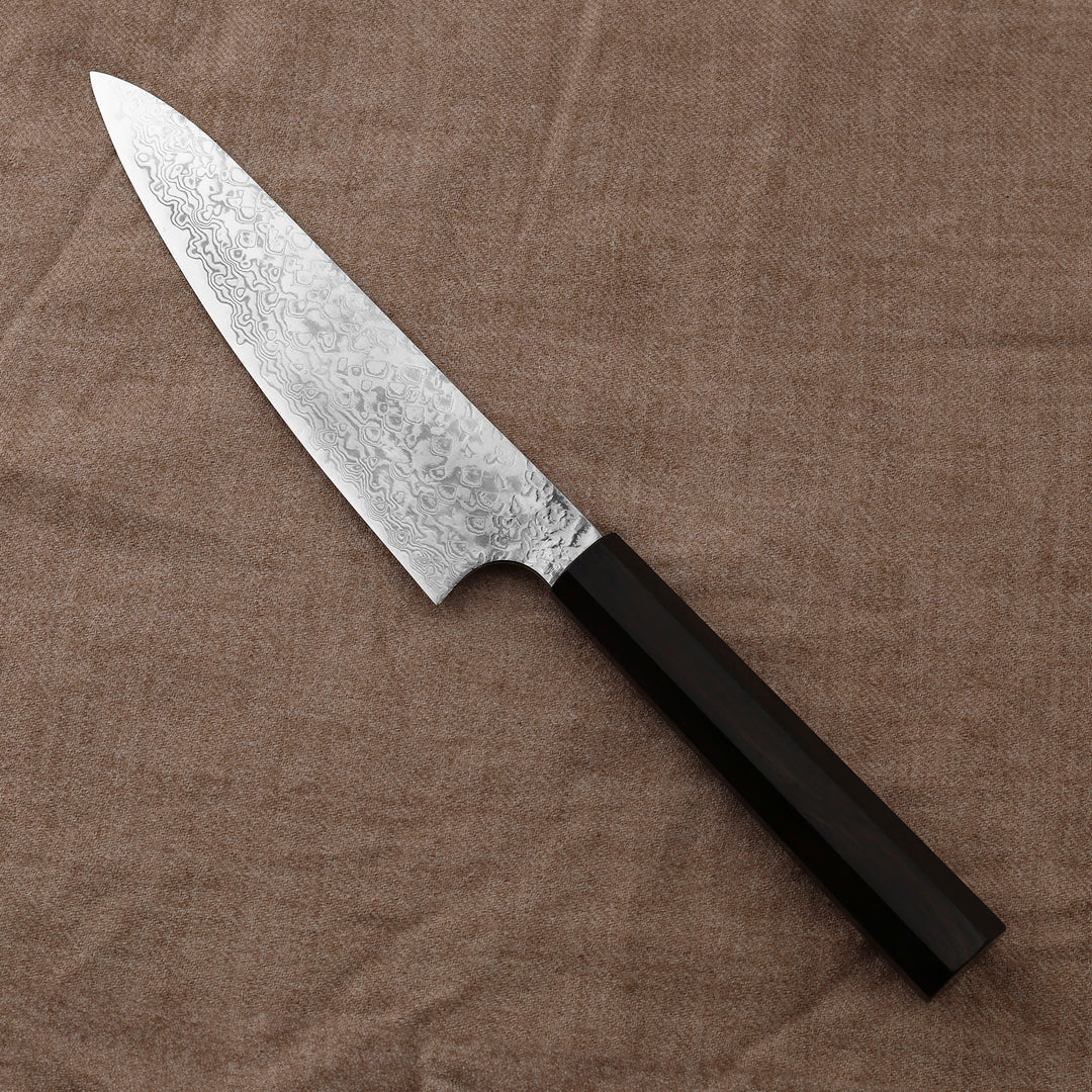 Petty 15 cm Hatsukokoro Ginga ATS-34 Nickle Damascus