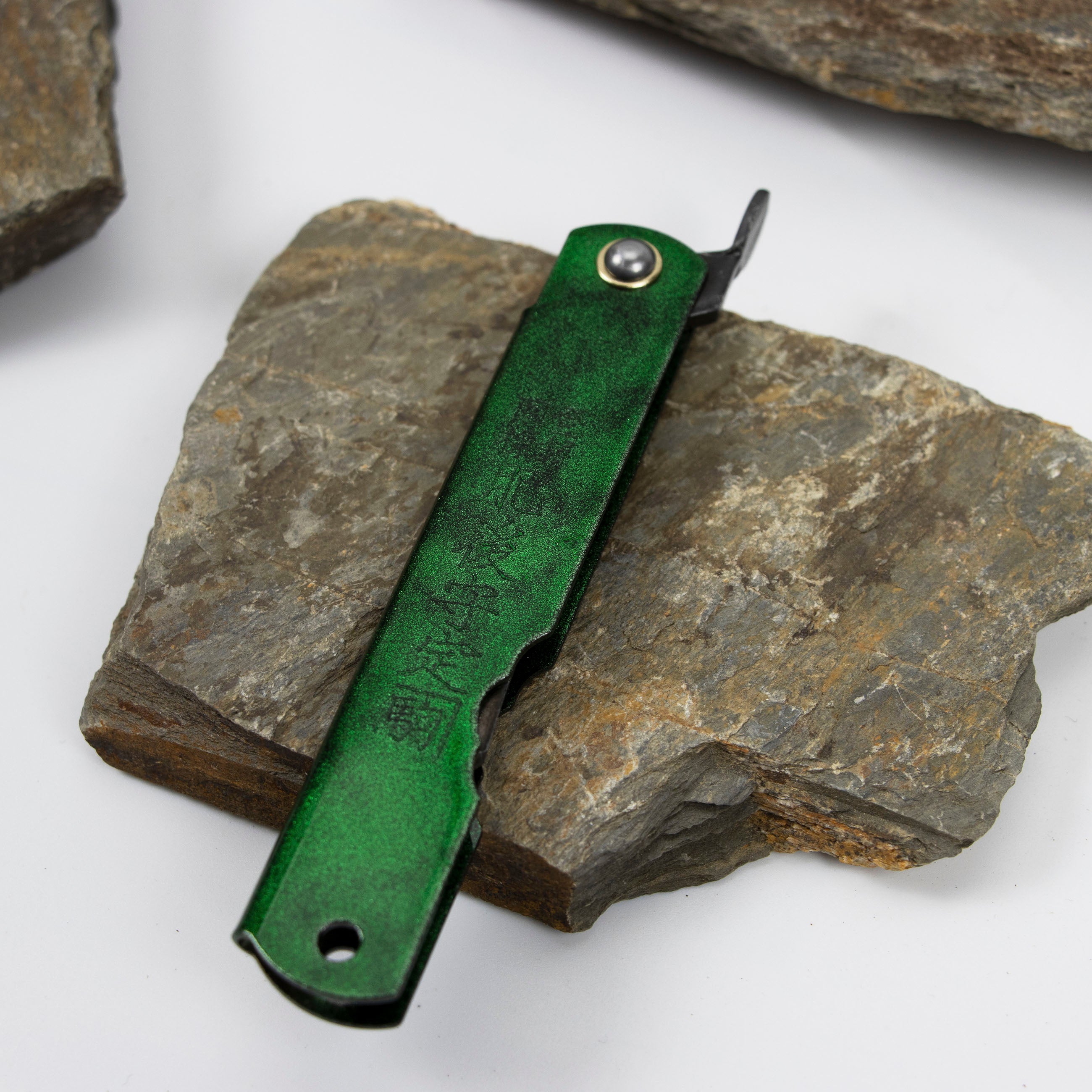 Pocket Knife Higonokami Kanekoma Green 8 cm Aogami#2 – Japan