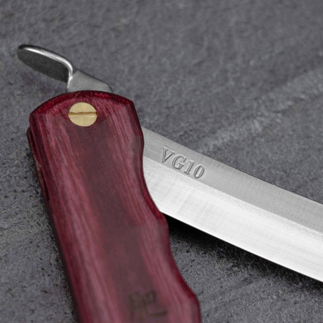 Pocket Knife Higonokami Kanekoma Woody Red 7,5 cm VG-10
