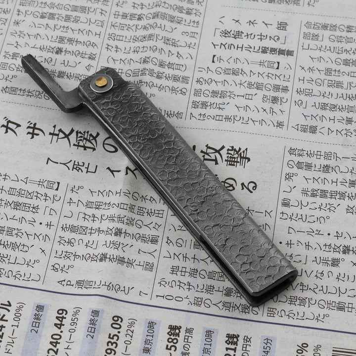 Pocket Knife Higonokami Tomita Hammer Tone 7,5 cm Shirogami#2/Iron