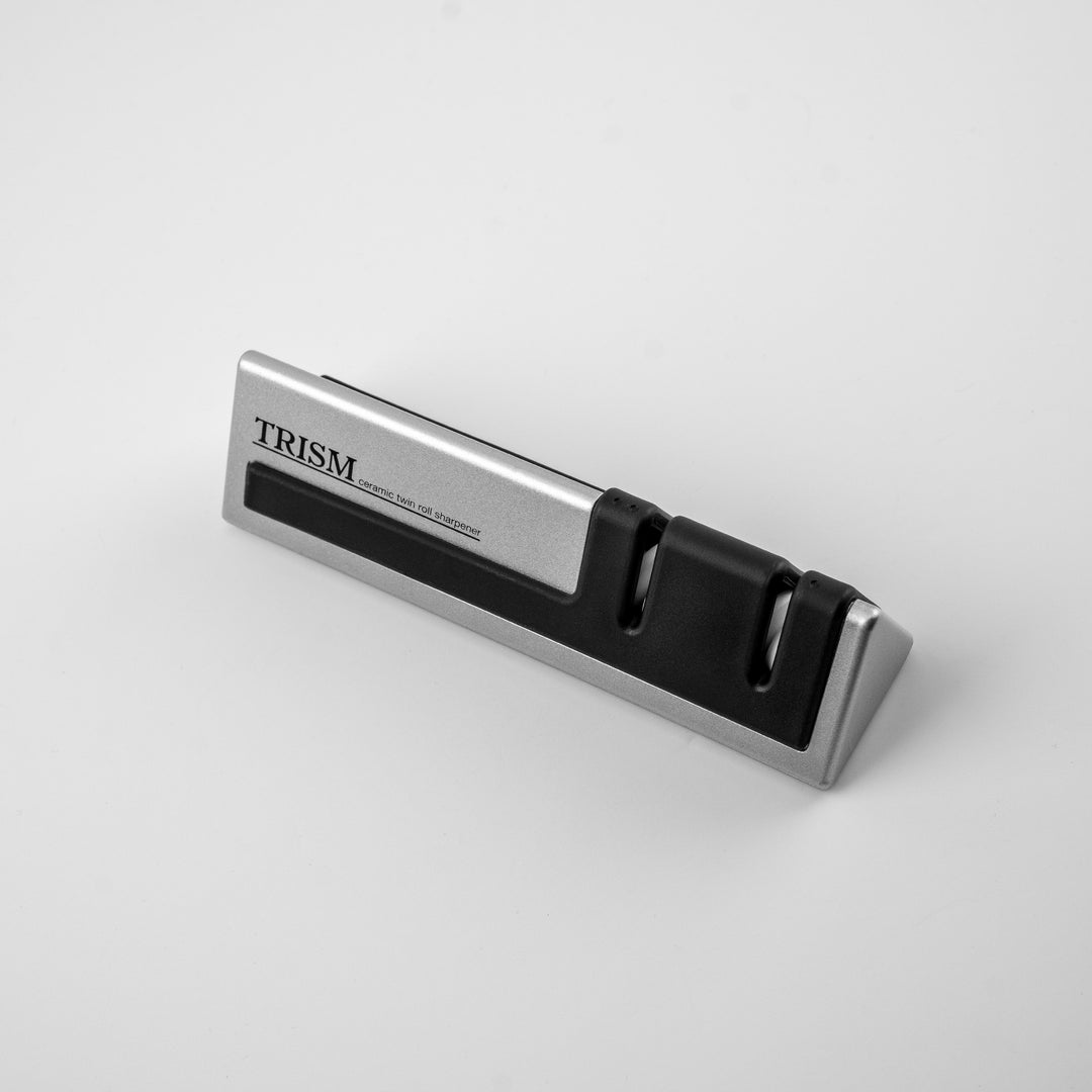 2-Stage Ceramic Wheel Sharpener Fujicut Trism Silver/Black