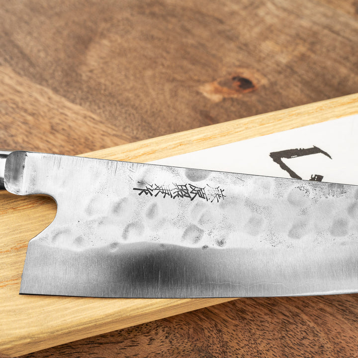 Gyuto 18 cm Fujiwara Pakka Shirogami#1/SS