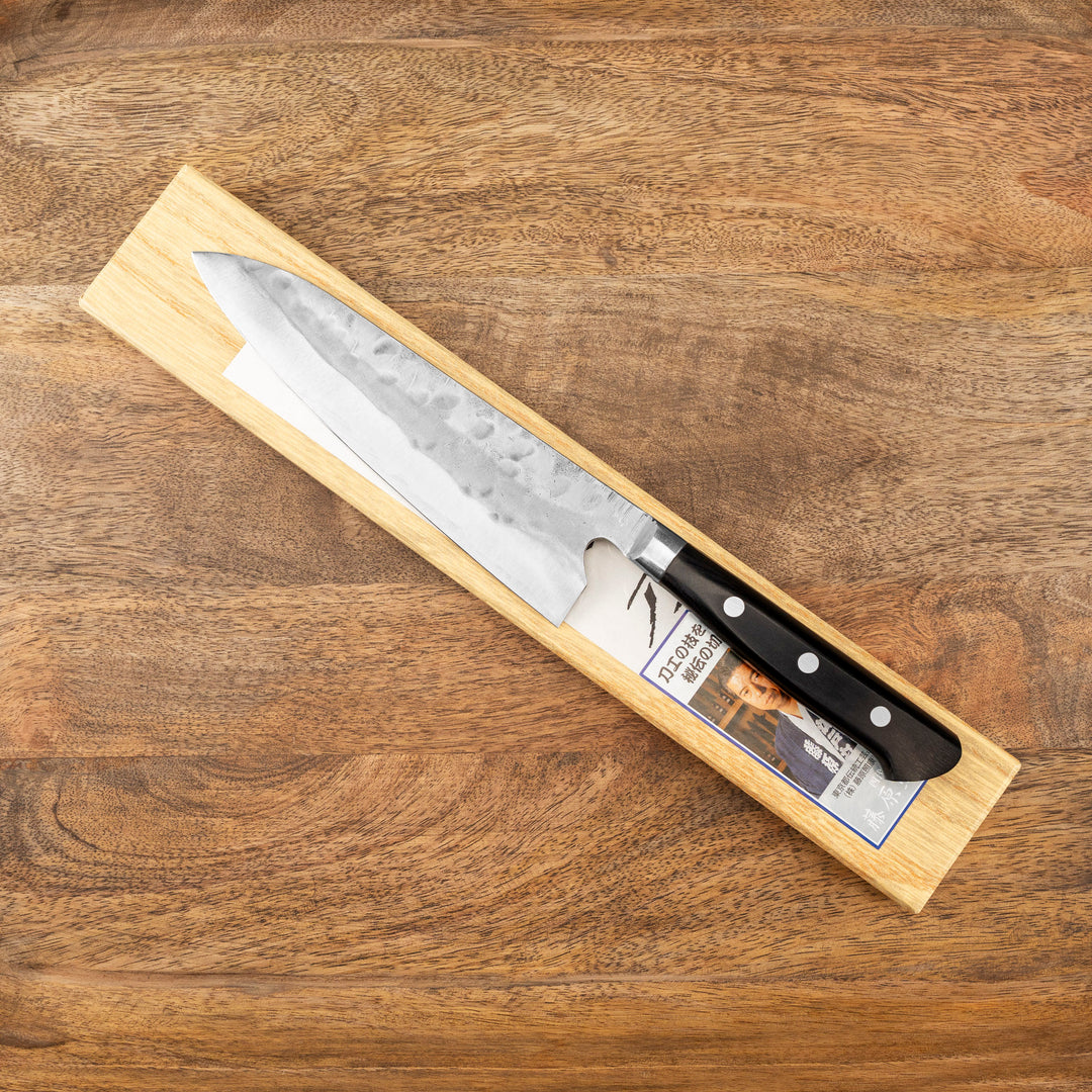 Gyuto 18 cm Fujiwara Pakka Shirogami#1/SS